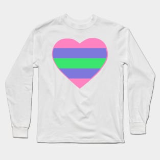 Pride Flag Heart Trigender Long Sleeve T-Shirt